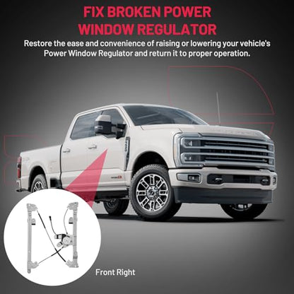BDFHYK 741-429 Power Window Regulator with Motor Front Right for 2004-2008 F-150 Lobo 2006-2008 Lincoln Mark LT 2006 2007 2008 06 07 08 - size: Front Right, style: 2004-2008 Ford F-150