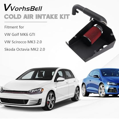 Cold Air Intake for 10-14 VW Golf/GTI MK6/MK3/MK2 2.0T VW-MK666 - size: 10-14 MK6/MK2/MK3 2.0T(VW-MK666)