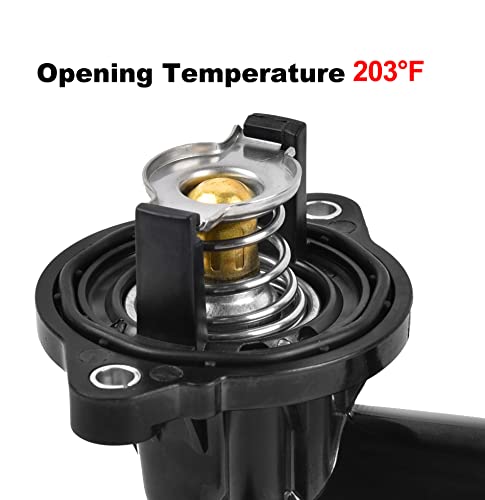 EVIL ENERGY Thermostat Housing Assembly, 05184651AF 49569 902-852, Compatible with 2011-2015 Dodge Durango 2011-2020 Jeep Grand Cherokee 2012-2017 Jeep Wrangler 3.6L