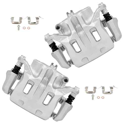 cciyu Front Left & Right Disc Brake Calipers With Bracket 19B2870 19B2871 - size: Front[19B2870+19B2871]