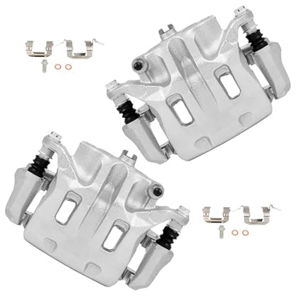 cciyu Front Left & Right Disc Brake Calipers With Bracket 19B2870 19B2871 - size: Front[19B2870+19B2871]
