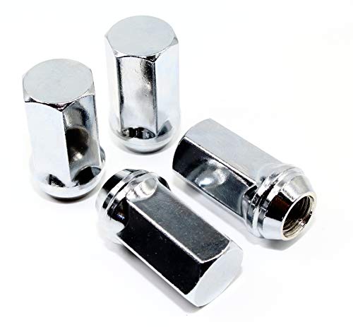 Set of 24 Veritek 14x1.5mm 1.75 Inch 45mm Overall Length 7/8 22mm Hex Duplex Chrome Acorn Lug Nuts for Cadillac Chevy Chevrolet Dodge GMC Nissan RAM Toyota Aftermarket Custom SUV Truck Wheels