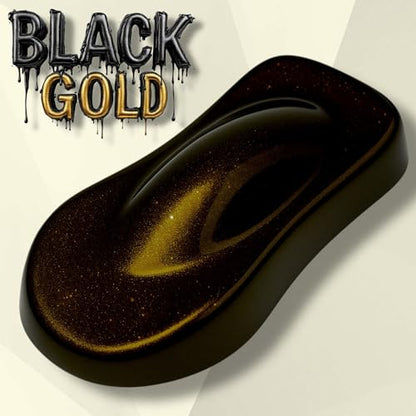 LiME LiNE Shadow LiNE Automotive Basecoat - Changes with Light - Black in the Shadows, Dazzling Metallic Under Light - 2K Clearcoat Topcoat Required (Black Gold, 1 Pint) - color: Black Gold, size: 16 Fl Oz (Pack of 1)
