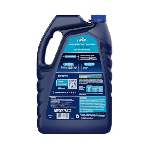 PEAK OET Extended Life Blue Concentrate Antifreeze/Coolant for Asian Vehicles, 1 Gal. (Pack of 2) - size: Concentrate (Pack of 2)