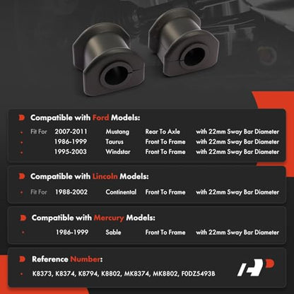 A-Premium Front To Frame or Rear To Axle Stabilizer Bar Sway Bar Bushing