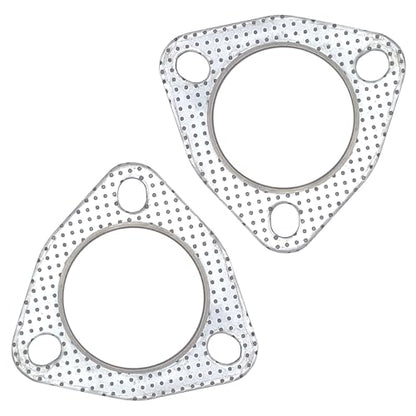 2.25 Inch Exhaust Gasket 3-Bolt Flange 58mm Graphite w/Fire Ring 2 Pcs - size: 2.25 in