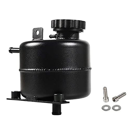 2.5L Aluminium Polished Radiator Coolant Water Overflow Expansion Tank Reservoir,Expansion Alloy Tank Radiator Reservoir Tank with Cap for Mini Cooper S R52 R53,Black - color: black