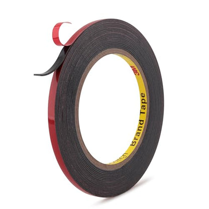 3M Automotive Acrylic Plus Tape, 0.24" x 18Ft, PT1100, Dark Gray - size: 0.24" x 18Ft