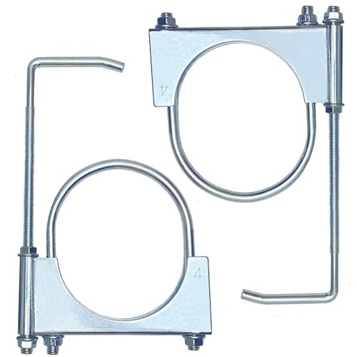 4" Universal Exhaust Clamp With Hanger, Muffler Hanger, 2 Pack - size: 4 Inch-2 PACK