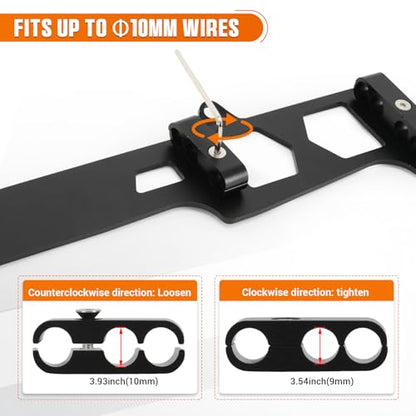 Spark Plug Wire Loom Holders Compatible with Chevy 350 Small Block SBC - color: black