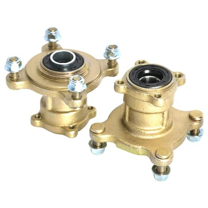 17mm Front Wheel Hub and Steering Knuckle Spindle Kit for Go Kart ATV Quad Buggy Drift Trike Golf Cart UTV, 4-Stud 88mm Wheel Hub Assembly, Heavy-Duty Steel Replacement 70cc 90cc 110cc 125cc 150cc