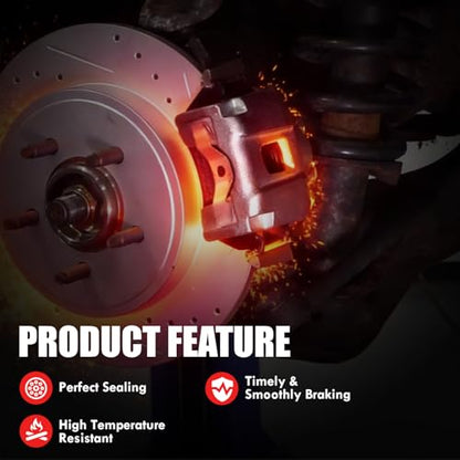 2PCS Rear Disc Brake Caliper Assembly Without Bracket Replaces 18-4755 - size: 18-4755+18-4754