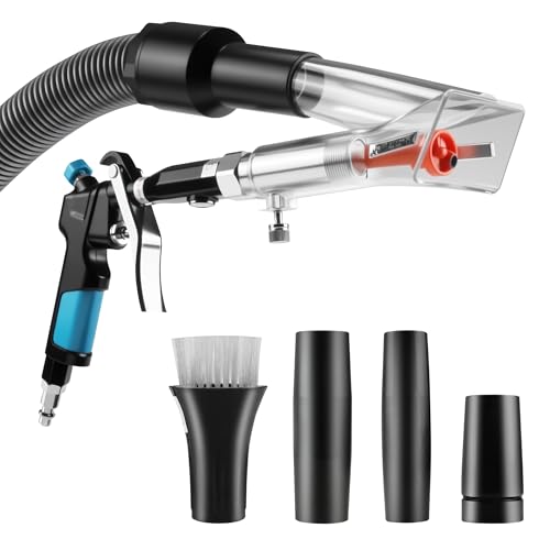 2in1 Car Cleaning Gun Detailing Dry Air Blow Gun & Vacunm Gun for Car - color: Black