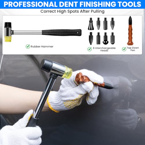 190PCS Car Dent Puller Kit, Paintless Dent Remover Tool for Car Dents