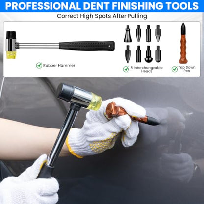 190PCS Car Dent Puller Kit, Paintless Dent Remover Tool for Car Dents
