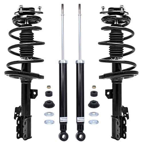 Detroit Axle - FWD Front Struts & Coil Spring + Rear Shock Absorbers - size: 4AQ47158/Shock Kit