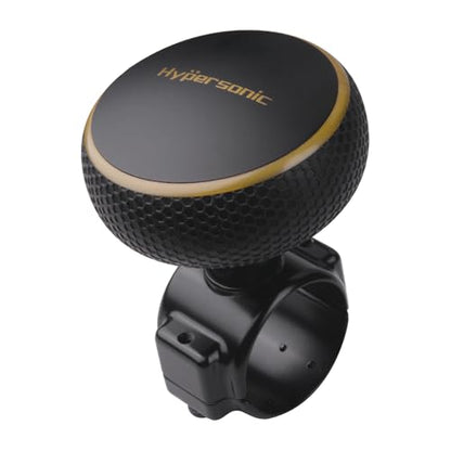 Hypersonic Steering Wheel Knob Spinner - Large Non-Slip Suicide Knob with Bearing, Steering Wheel Accessories Effortless Driving - Ideal for Drivers - color: Gold