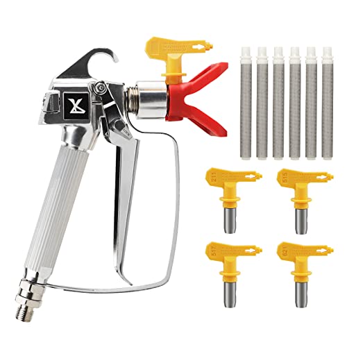 CPROSP Airless Paint Spray Gun, High Pressure 3600 PSI with 4 x Swivel Joint 211,515,517,621 and 6 x Filter - color: Airless Paint Spray with Swivel Joint 211,515,517,621