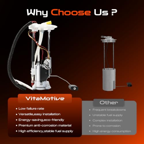 Electric Fuel Pump Module Assembly Compatible with Lincoln Navigator 2003-2004 5.4L V8 GAS, Base Sport Utility 4-Door Fuel Pump, Replaces FG0866, 2L7Z-9H307-AB, 2L7Z-9H307-AF, 4010372