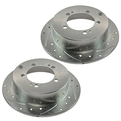 TRQ Performance Front & Rear Brake Rotors Set 4 Piece Premium G-Coated - style: BRA13980