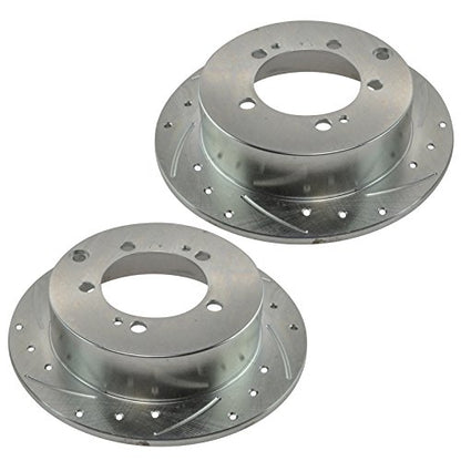 TRQ Performance Front & Rear Brake Rotors Set 4 Piece Premium G-Coated - style: BRA13980
