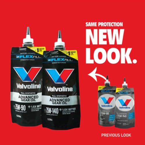 5W-140 Full Synthetic Gear Oil – 4 Quarts (3,784 ml / 128 fl oz) – Axle & Differential Fluid – Hypoid & Limited-Slip Compatible – Bulk 4-Pack – Smooth Shifting & Gear Protection