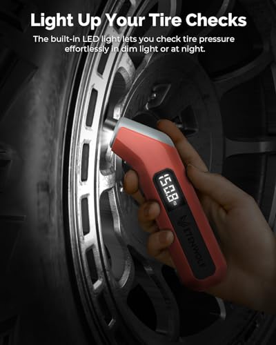 ETENWOLF T300 Plus Tire Pressure Gauge 3-200 PSI with Presta Valve Adaptor - color: space grey