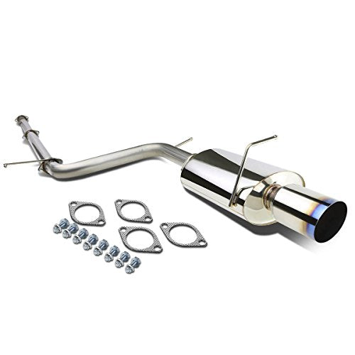 Auto Dynasty 4" Burnt Catback Exhaust Tip System For 2006-2009 Mitsubishi - color: Burnt Tip