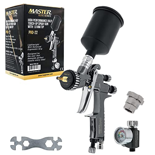 Master Elite Performance PRO-22 HVLP Air Spray Paint Gun with 1.0mm Tip