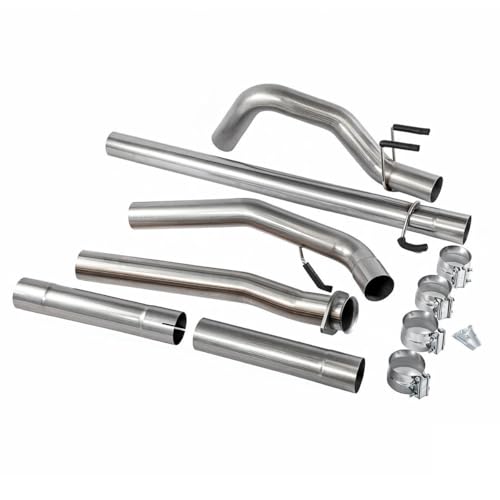 Stainless Steel Exhaust Pipe Kit for 2011-2019 F250/F350/F450 6.7L 4" Powerstroke Diesel - size: for 2011-2019 F250/F350/F450