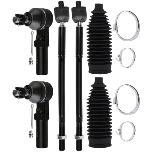 6-PC SET Suspension Kit for 2009-2019 for Toyota Corolla for Toyota Matrix Front Inner Outer Tie Rod End w/Boot - color: Tie Rod+Boot, size: 6pcs Suspension Kit + Boot