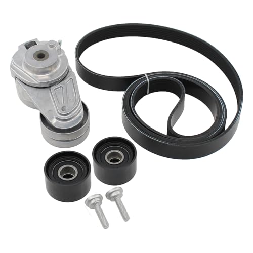 MOTOKU Engine Drive Belt Tensioner Kit with Idler Pulleys