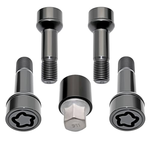 0019901707 Wheel Lock Bolt Nut Set Fit for Mercedes-Benz (M14 X 1.5 X 45)