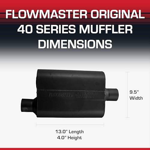 Flowmaster 40 Series Chambered Muffler – 2.50" Offset In / 2.50" Center Out - color: Offset In / Center Out