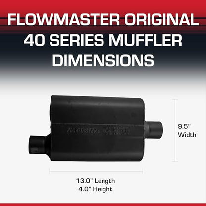 Flowmaster 40 Series Chambered Muffler – 2.50" Offset In / 2.50" Center Out - color: Offset In / Center Out