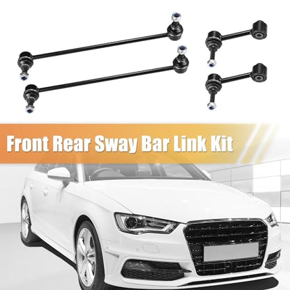 X AUTOHAUX 4pcs Front Rear Sway Bar Links Stabilizer Bar Links Kit for Audi A3 Quattro TT 2006-2013 for VW Beetle Golf Jetta Passat Suspension Kit Stabilizer Link No.K80482/K80478