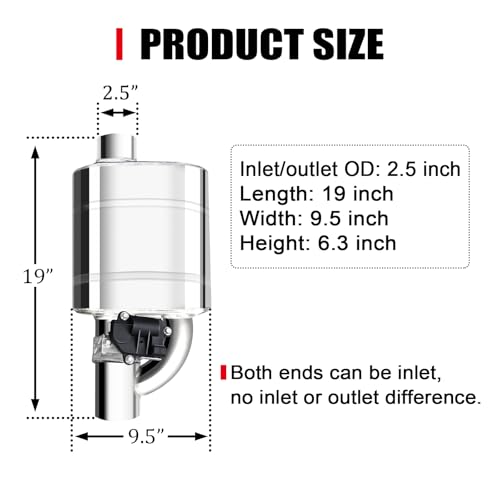 2.5 Inch Valved Muffler Electric Exhaust Cutout with Muffler Cat Back Exhaust System Kit - color: Single Pack, size: 2.5" (1pc, Single Valve)