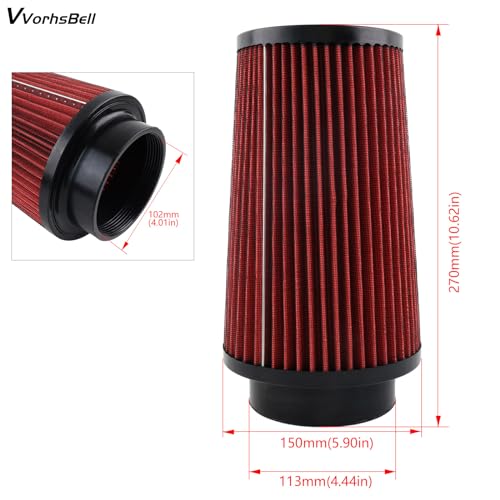 6.0 Powerstroke Cold Air Intake for 03-07 Ford F250 F350 F450 - color: RED - 6.0L (2003-2007)