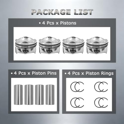 4PCS 1.5L Engine Piston Set Fit for Ford Escape Fusion 2015-2020 DS7Z6108F