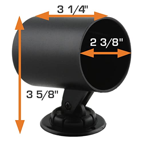 GlowShift Universal 60mm Black Single Swivel Dashboard Gauge Pod Holder