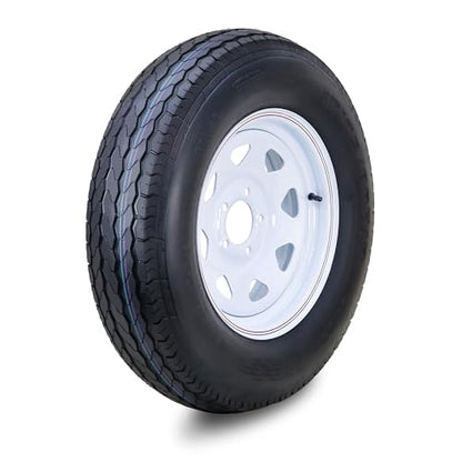 Free Country Trailer Tire Wheel ST175/80D13 6PR C 91L 5X4.5 White Spoke Rim - size: ST175/80D13 /6PR /5X4.5