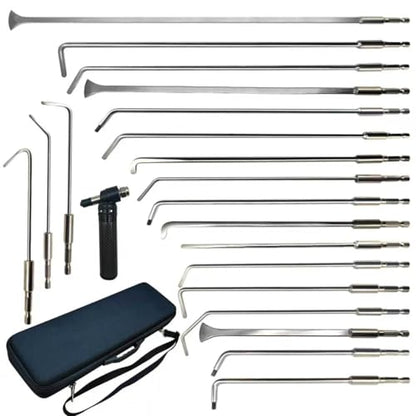 20 Pcs Paintless Dent Repair Push Rods Kit, Automotive Panel Beating Dent Removal Hooks, PDR Tools