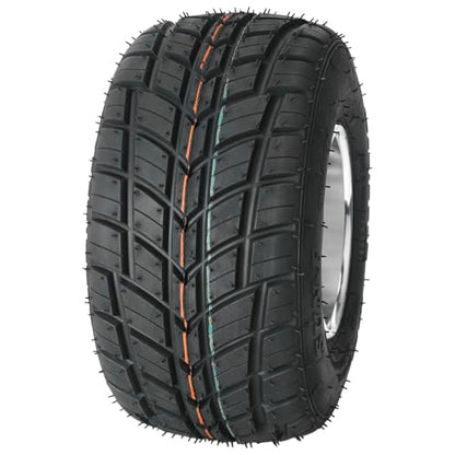Front 5in Rain Road Tires, 10x4.50-5 10x4.50x5 Go Kart Tires and Rims for Racing Kart Quad Drifting Mini Bikes (Offset: 32mm, Tubeless Tire, 5-Inch, 3 Holes) - size: 1 tire