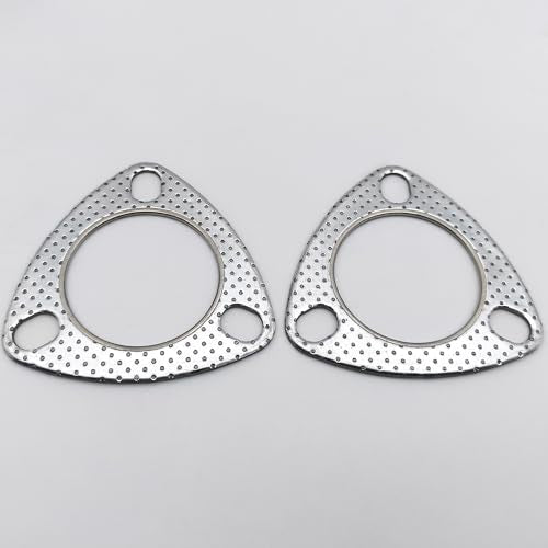 2.25 Inch Exhaust Gasket 3-Bolt 57mm Flange High Temperature Graphite - size: 2.25 in
