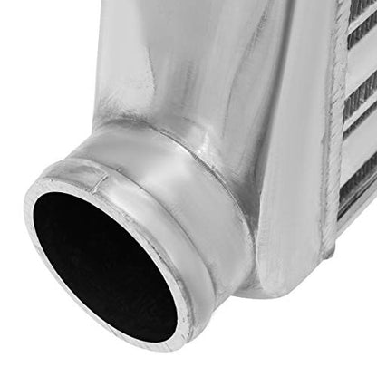 DNA Motoring ITCL-JL-003 31"x13"x3" Tube&Fin FMIC Aluminum Front Mount Intercooler,Metallic
