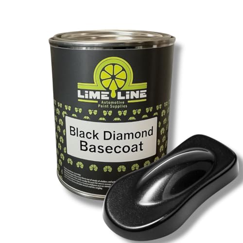 LiME LiNE Shadow LiNE Automotive Basecoat - Changes with Light - Black in the Shadows, Dazzling Metallic Under Light - 2K Clearcoat Topcoat Required (Black Diamond, 1 Quart) - color: Black Diamond, size: 32 Fl Oz (Pack of 1)