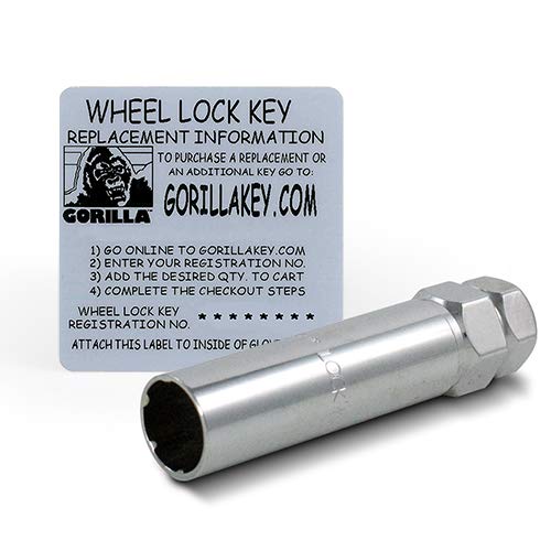 Gorilla Automotive 21631BC Black Chrome Small Diameter Wheel Locks (12mm x 1.50 Thread Size) - size: 12-mm X 1.50