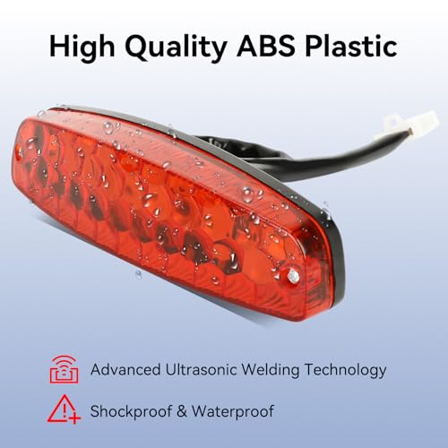 FVRITO 12V Led Rear Brake Tail light for 50cc 70cc 90cc 110cc 125cc Taotao 110B Boulder B1 Coolster 3050C Vitacci HAWK Peace Roketa Sunl BMS Bamboo RPS Raider 6 ICEbear JCL Chinese Quad ATV 4-Wheeler
