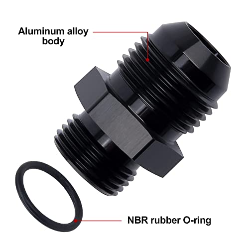 EVIL ENERGY 12AN Flare to AN10 ORB Male O-Ring 2PCS Fitting Adapter - size: 10AN ORB to 12AN