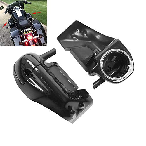 XFMT Lower Fairing Motorcycle Lower Vented Leg Fairing with 6.5" Speaker Pods Fit For Harley Davidson Touring Road King Street Glide Electra Glide 1983-2013, Vivid Black - color: W/ Speaker Pods For '83-'13
